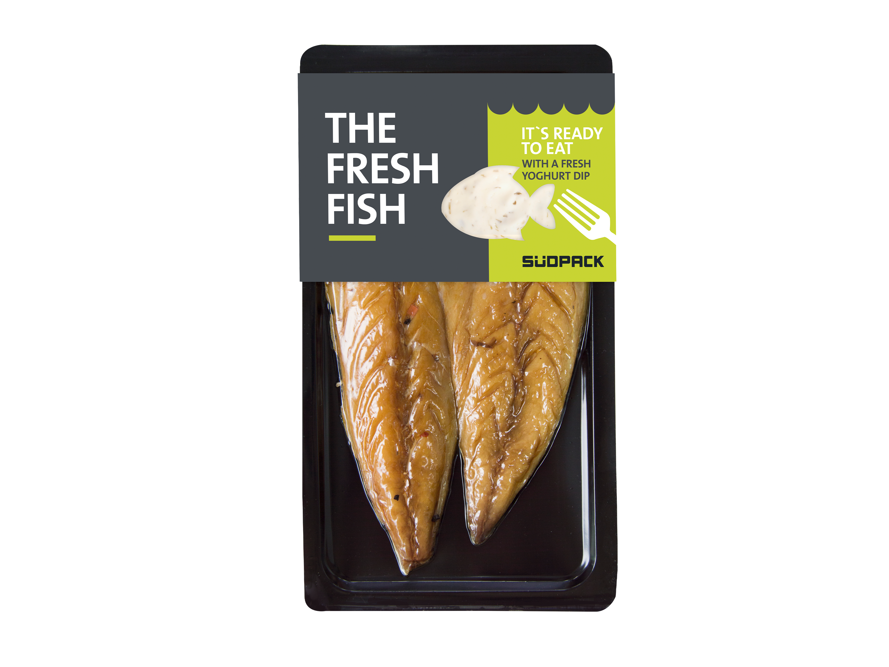 Packshot einer Multi SV Skin Verpackung für Fisch von SÜDPACK