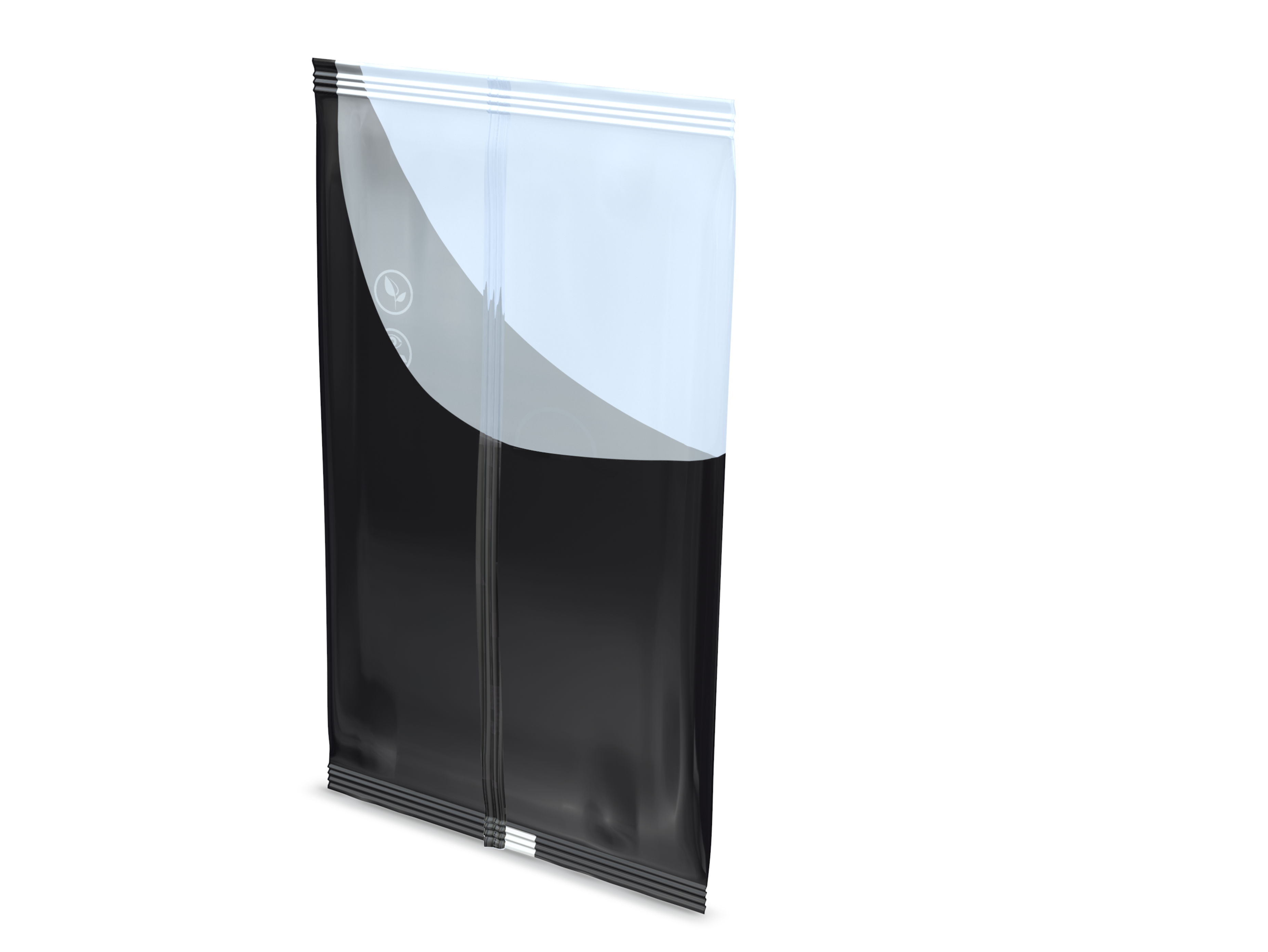 Rückseite einer Veraplex Flow Pack von SÜDPACK - Hochtransparente Schlauchbeutelfolie mit EVOH-Hochbarriere