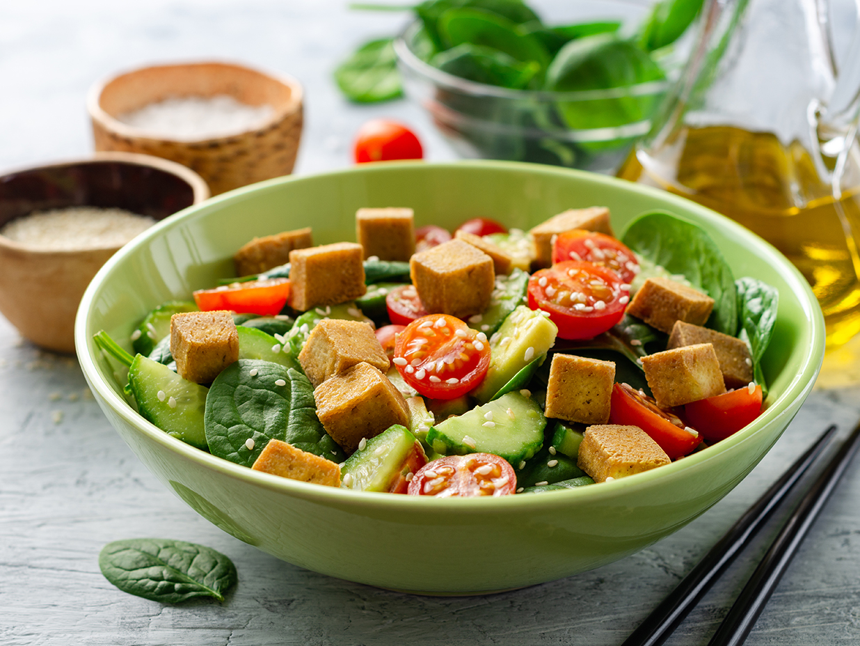 Verpackungsfolien für vegane Lebensmittel, Tofu, Seitan